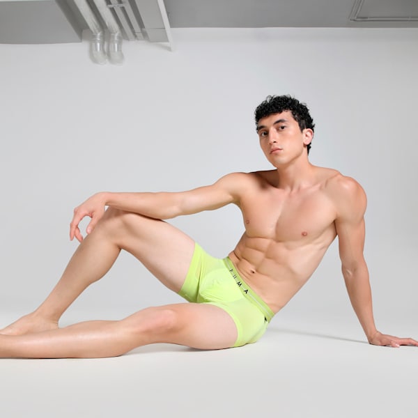 Polymide Mesh Men's Trunk, Sunny Lime-PUMA Black, extralarge-IND