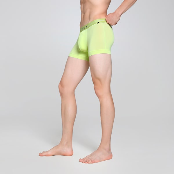 Polymide Mesh Men's Trunk, Sunny Lime-PUMA Black, extralarge-IND