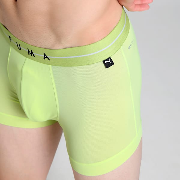 Polymide Mesh Men's Trunk, Sunny Lime-PUMA Black, extralarge-IND
