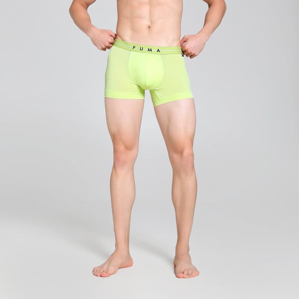 Polymide Mesh Men's Trunk, Sunny Lime-PUMA Black, extralarge-IND