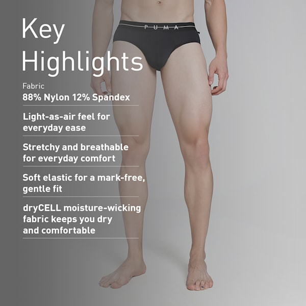 Nyl Men's Briefs, PUMA Black-Cool Dark Gray, extralarge-IND