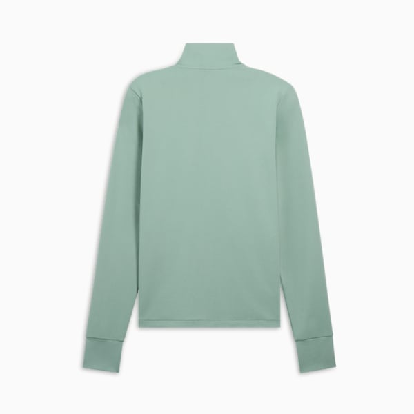Chaqueta ESS con leyenda y cierre completo para mujer, Green Moon, extralarge
