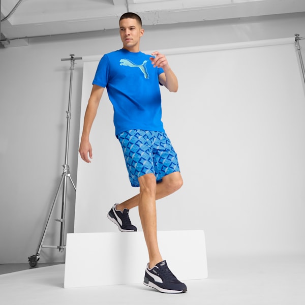 ESSENTIALS Resort Men's Shorts, Team Light Blue-AOP, extralarge