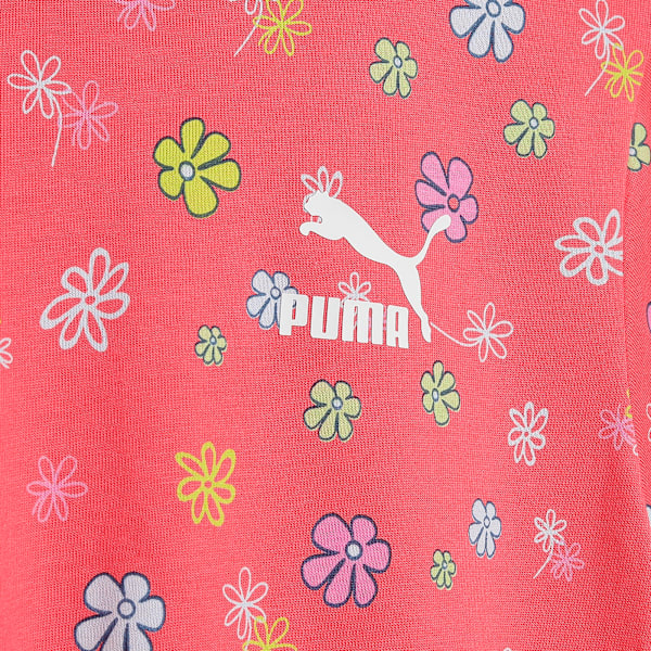 Classics Bubble Bloom Girl's Relaxed Fit Tee, Salmon, extralarge-IND