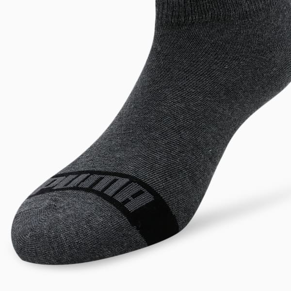 Puma Brand Love Pack of 3 Sneaker Ankle Socks, PUMA Black-PUMA White-Dark Gray Heather, extralarge-IND