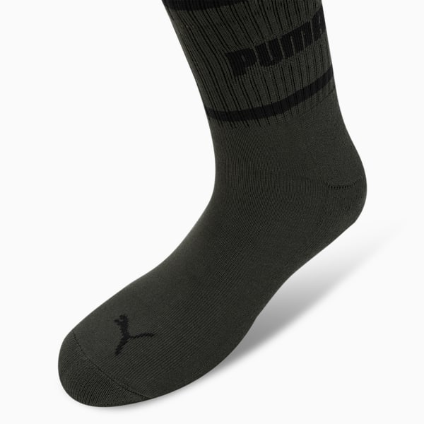 Ankle-Length Socks Pack of 3, PUMA Olive-PUMA Navy-PUMA Black, extralarge-IND