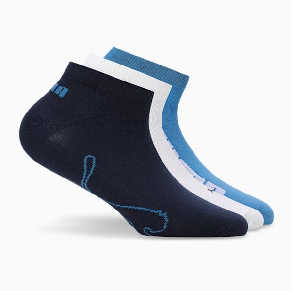 Lifestyle Sneaker Socks Pack of 3, PUMA White-PUMA Team Royal-PUMA Black, extralarge-IND