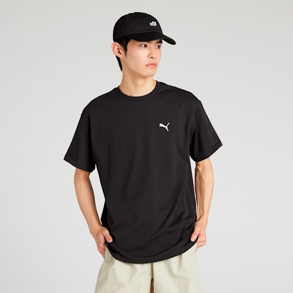 メンズ ESS ロゴ ラブ MX バックプリント 半袖 Tシャツ, PUMA Black, extralarge-JPN