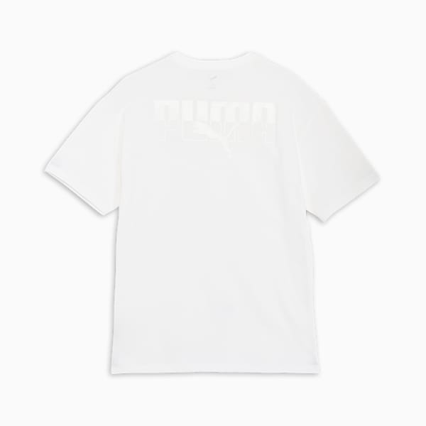 メンズ ESS ロゴ ラブ MX バックプリント 半袖 Tシャツ, PUMA White, extralarge-JPN