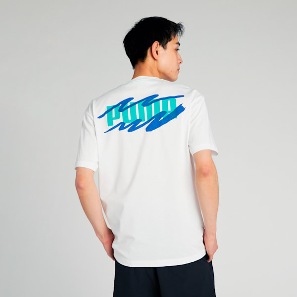 メンズ サマー MX グラフィック 半袖 Tシャツ, PUMA White, extralarge-JPN
