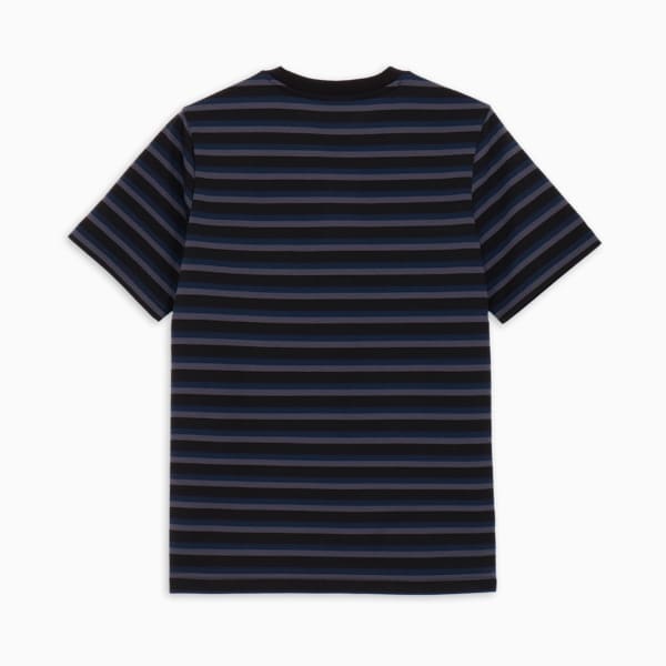 メンズ サマー ストライプ ニット 半袖 Tシャツ, PUMA Black, extralarge-JPN