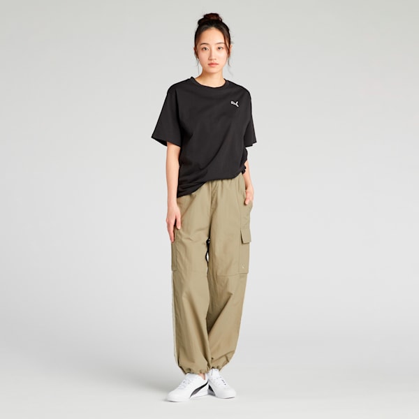ウィメンズ ESS MX キャット ロゴ リラックス 半袖 Tシャツ, PUMA Black, extralarge-JPN