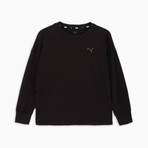 ウィメンズ ESS MX キャット ロゴ リラックス 長袖 Tシャツ, PUMA Black, extralarge-JPN