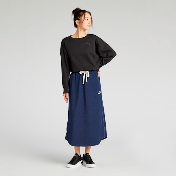 ウィメンズ ESS MX キャット ロゴ リラックス 長袖 Tシャツ, PUMA Black, extralarge-JPN