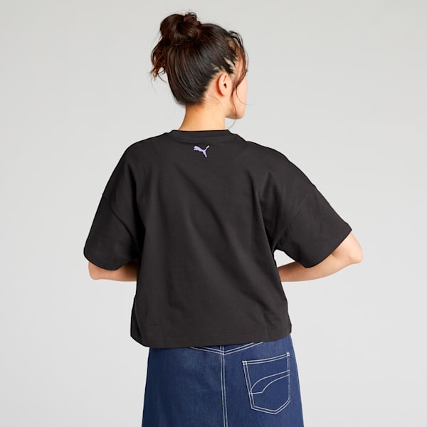 ウィメンズ ESS ロゴ ラブ MX グラフィック 半袖 Tシャツ, PUMA Black, extralarge-JPN