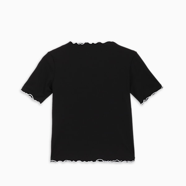 ウィメンズ サマー リブ 半袖 Tシャツ, PUMA Black, extralarge-JPN