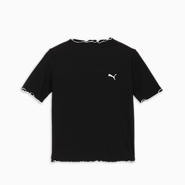ウィメンズ サマー リブ 半袖 Tシャツ, PUMA Black, extralarge-JPN