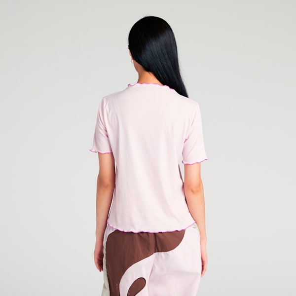 ウィメンズ サマー リブ 半袖 Tシャツ, Rose Mauve, extralarge-JPN