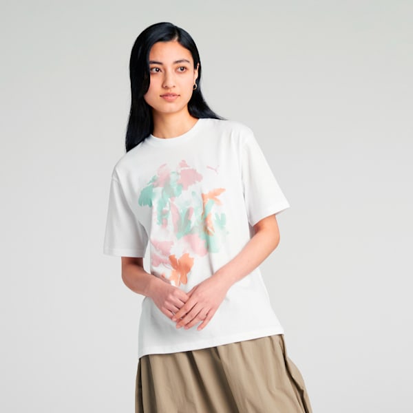 ウィメンズ サマー MX グラフィック 半袖 Tシャツ, PUMA White, extralarge-JPN