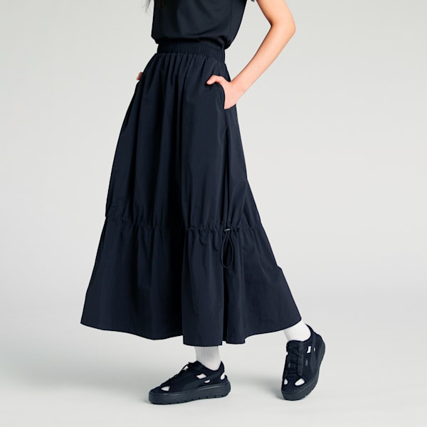 ウィメンズ サマー ロング スカート, PUMA Black, extralarge-JPN
