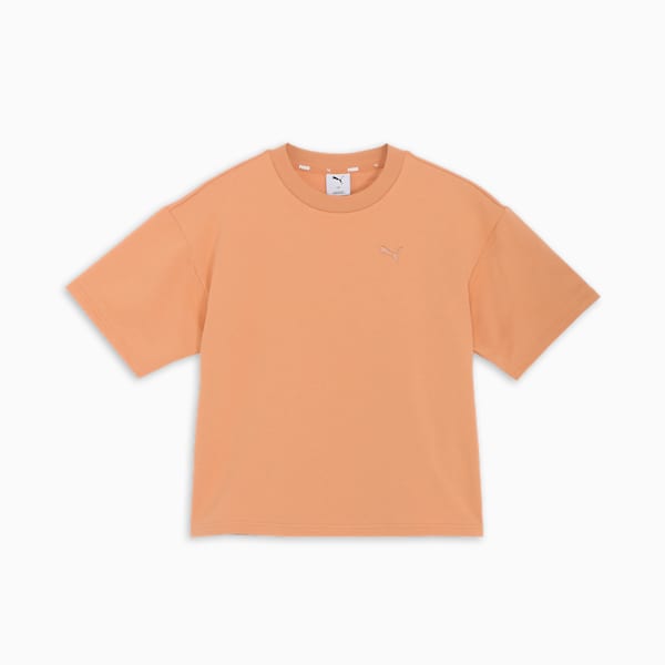 ウィメンズ ハー ベビー テリー 半袖 Tシャツ, Warm Beige, extralarge-JPN