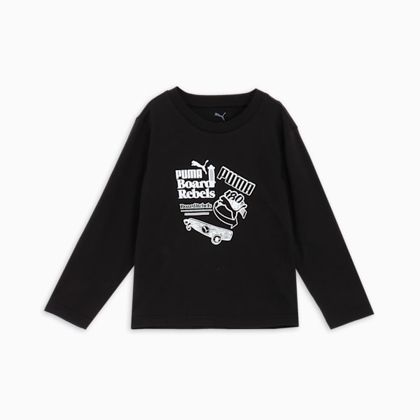 ボーイズ ミッド90S 長袖 Tシャツ 120-160cm, PUMA Black, extralarge-JPN