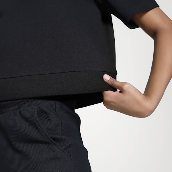 Women's Wardrobe Essentials Relaxed Polo, PUMA Black, extralarge-IND