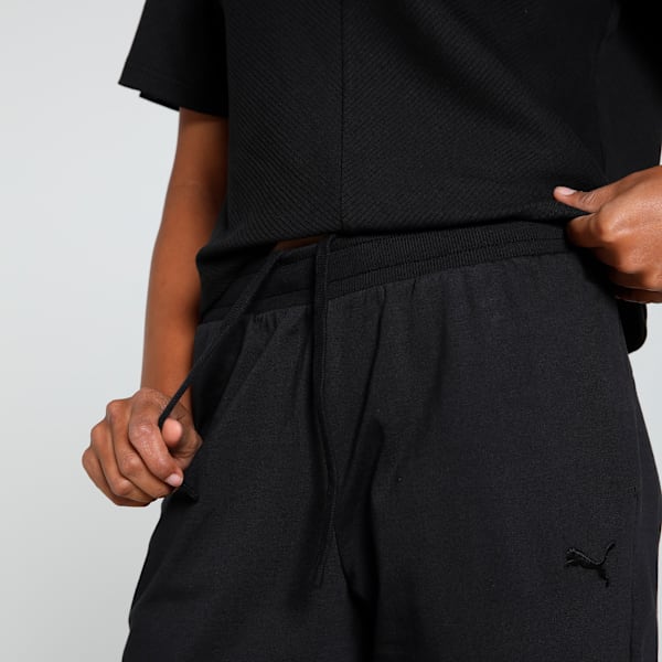 Women's Essential Comfort Slim Fit Knitted Pants, PUMA Black, extralarge-IND