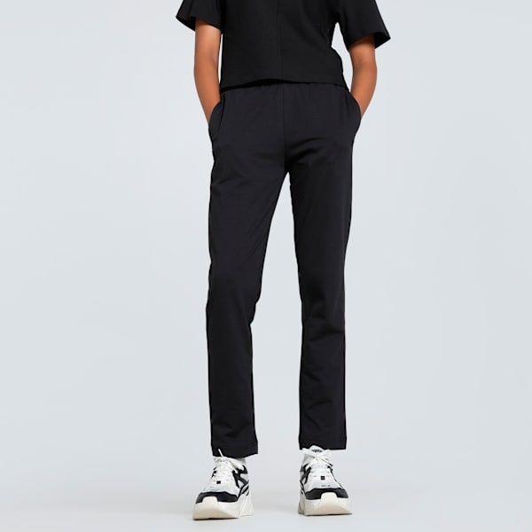 Women's Essential Comfort Slim Fit Knitted Pants, PUMA Black, extralarge-IND