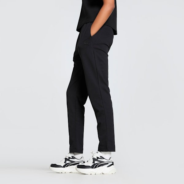 Women's Essential Comfort Slim Fit Knitted Pants, PUMA Black, extralarge-IND