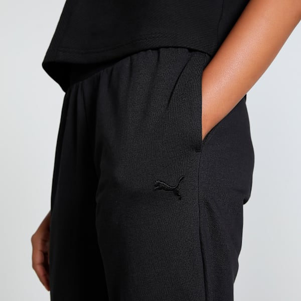 Women's Essential Comfort Slim Fit Knitted Pants, PUMA Black, extralarge-IND