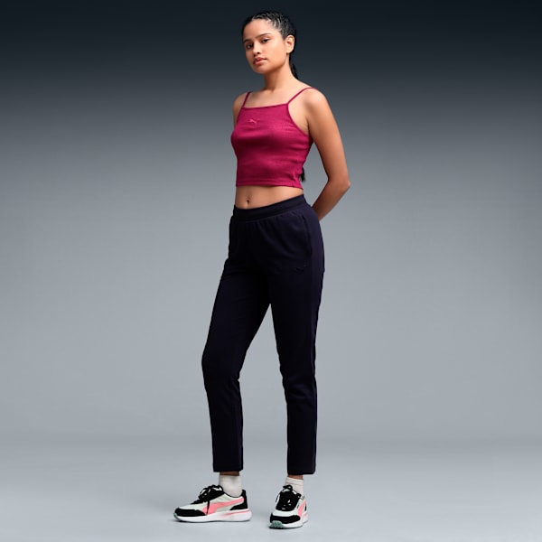 Women's Essential Comfort Slim Fit Knitted Pants, New Navy, extralarge-IND