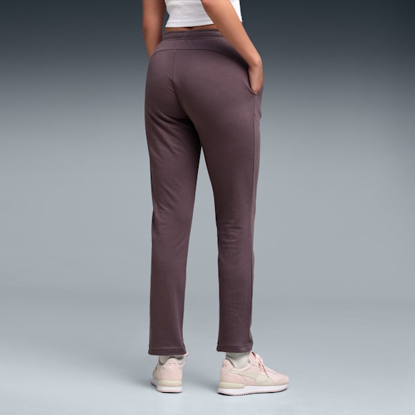 Women's Essential Comfort Slim Fit Knitted Pants, Raisin, extralarge-IND