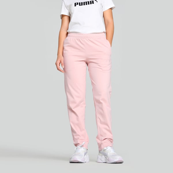 Women's Zippered Jersey Pants, Rose Quartz, extralarge-IND