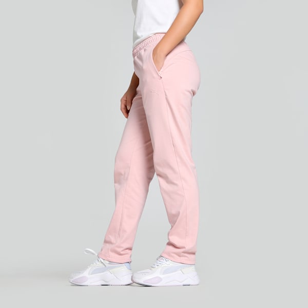 Women's Zippered Jersey Pants, Rose Quartz, extralarge-IND