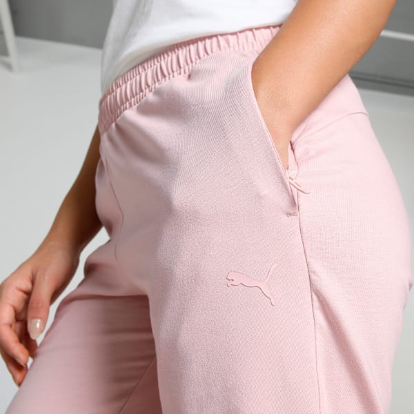 Women's Zippered Jersey Pants, Rose Quartz, extralarge-IND