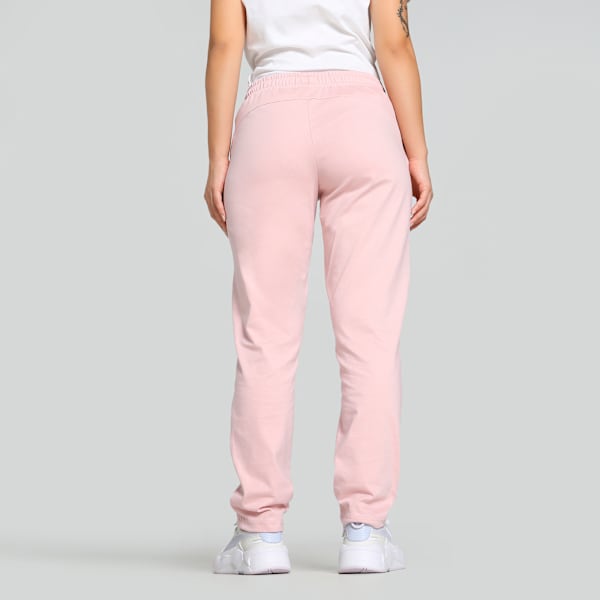 Women's Zippered Jersey Pants, Rose Quartz, extralarge-IND