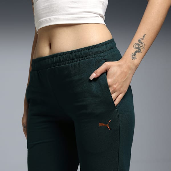 Women's Slim Fit 7/8 Pants, Green Terrain, extralarge-IND