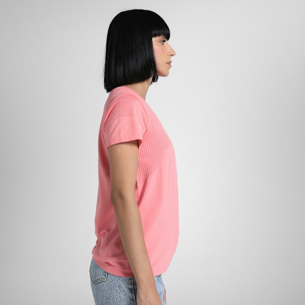 Train All Day TECH Women's Seamless Training T-shirt, Peach Frost, extralarge-IND