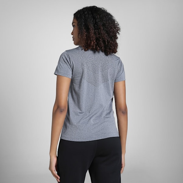Train All Day TECH Women's Seamless Training T-shirt, Flat Dark Gray, extralarge-IND