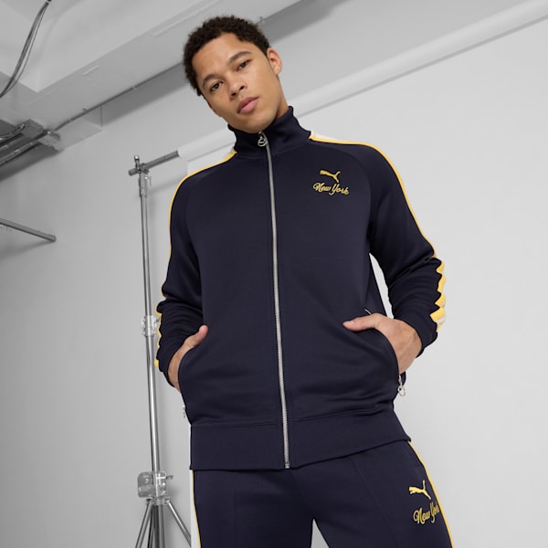 T7 Bright Lights NYC Flagship Men's Track Jacket, New Navy, extralarge