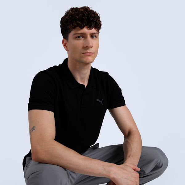 Active Men's Slim Fit Polo, PUMA Black, extralarge-IND