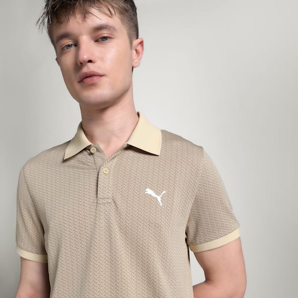 Men's M TAD TECH Seamless Training Polo, Toasted Almond, extralarge-IND