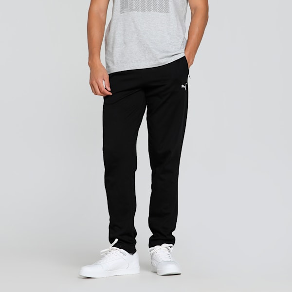 Men's Zippered Jersey Pants, PUMA Black, extralarge-IND