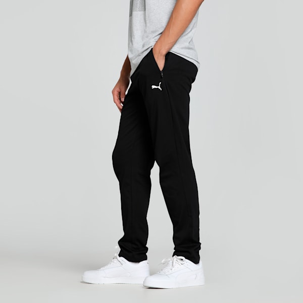 Men's Zippered Jersey Pants, PUMA Black, extralarge-IND