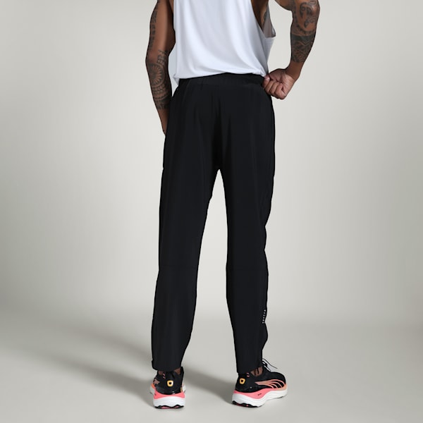 Men's M RUN Tapered Breathable Running Pants, PUMA Black, extralarge-IND