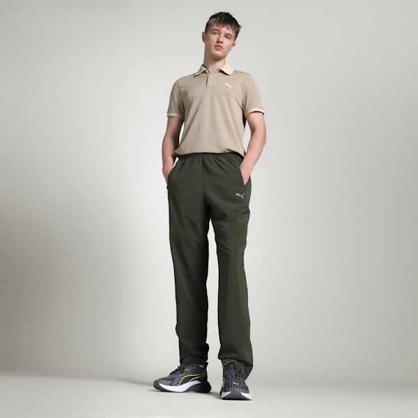 Men's M RUN Tapered Breathable Running Pants, Dark Olive, extralarge-IND