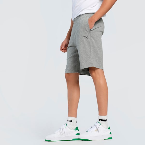 Men's Essential Comfort Zippered Jersey Shorts, Medium Gray Heather, extralarge-IND