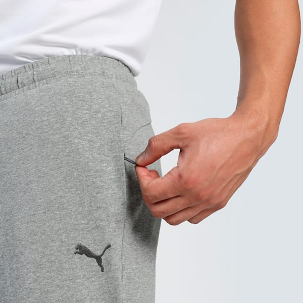 Men's Essential Comfort Zippered Jersey Shorts, Medium Gray Heather, extralarge-IND