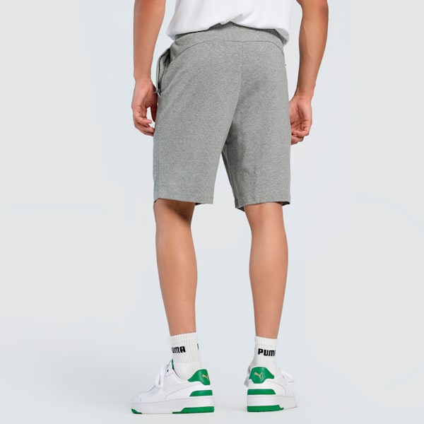 PUMA Men's Essential Comfort  Zippered Jersey Shorts, Medium Gray Heather, extralarge-IND
